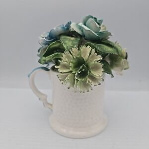 AMM Bone China England Pottery Mug With Floral Decoration